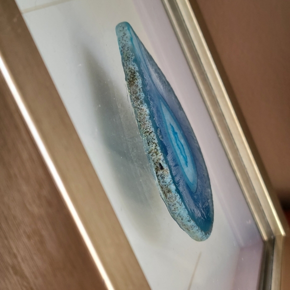 Natural Geote Agate Modern Decor Shadow Box Frame with Glass Inlay - Picture 2 of 9